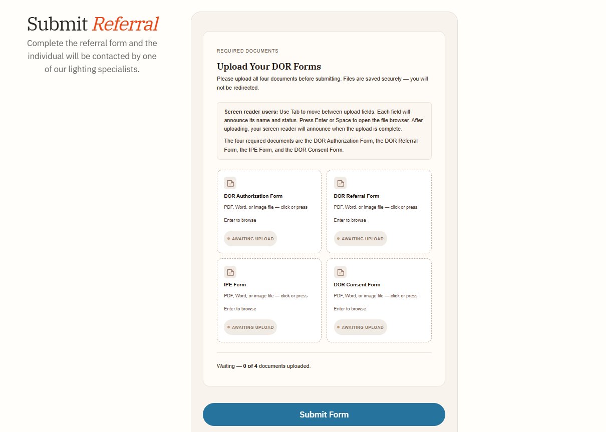 Light for Sight referral page