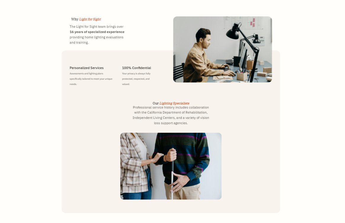 Light for Sight about page